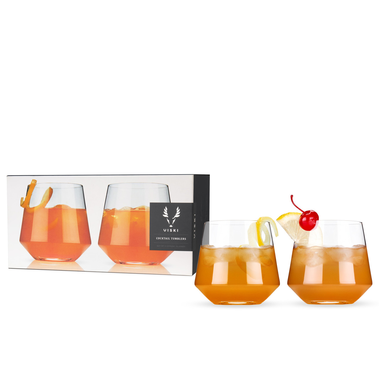 Angled Crystal Cocktail Tumblers by Viski®