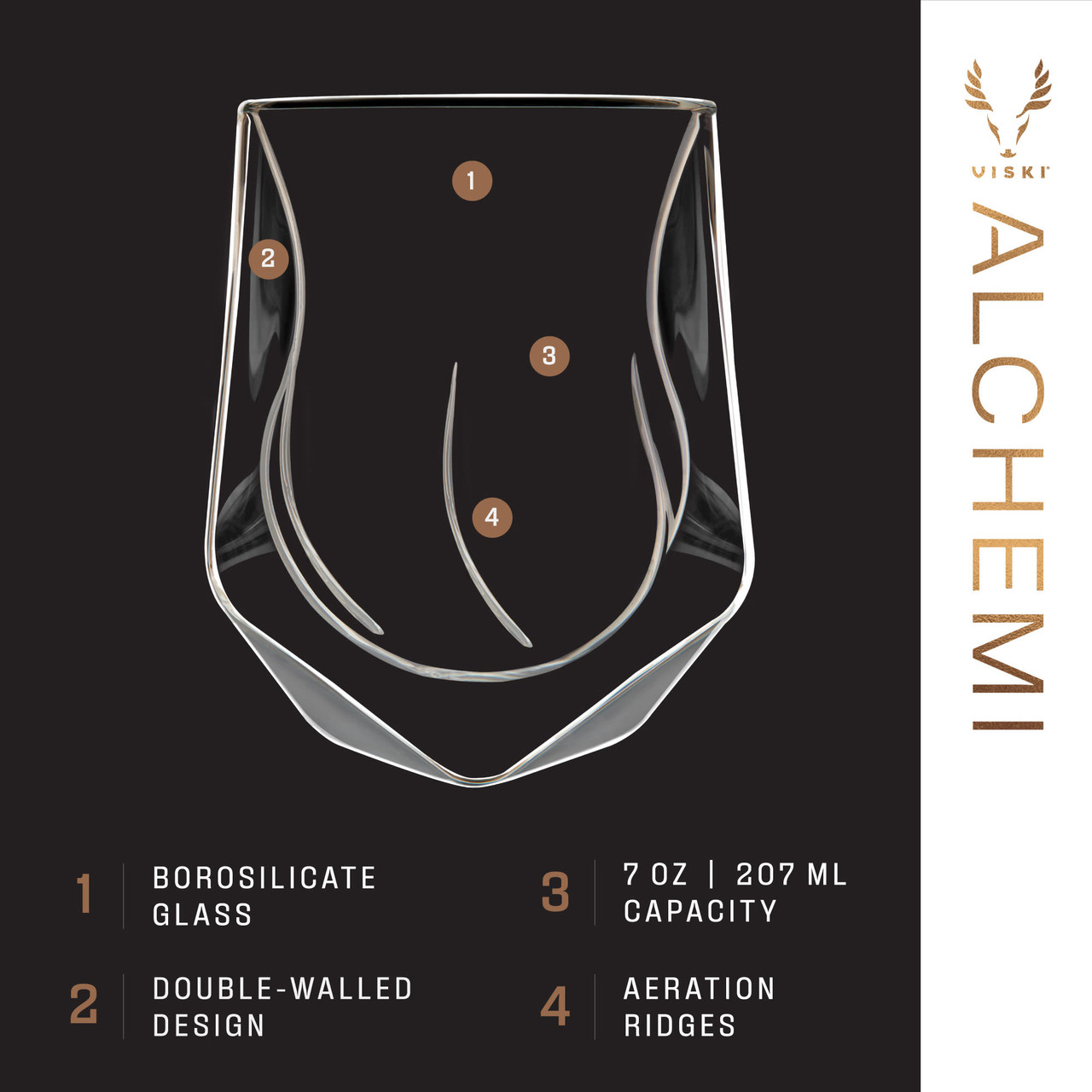 Alchemi Whiskey Tasting Glass by Viski