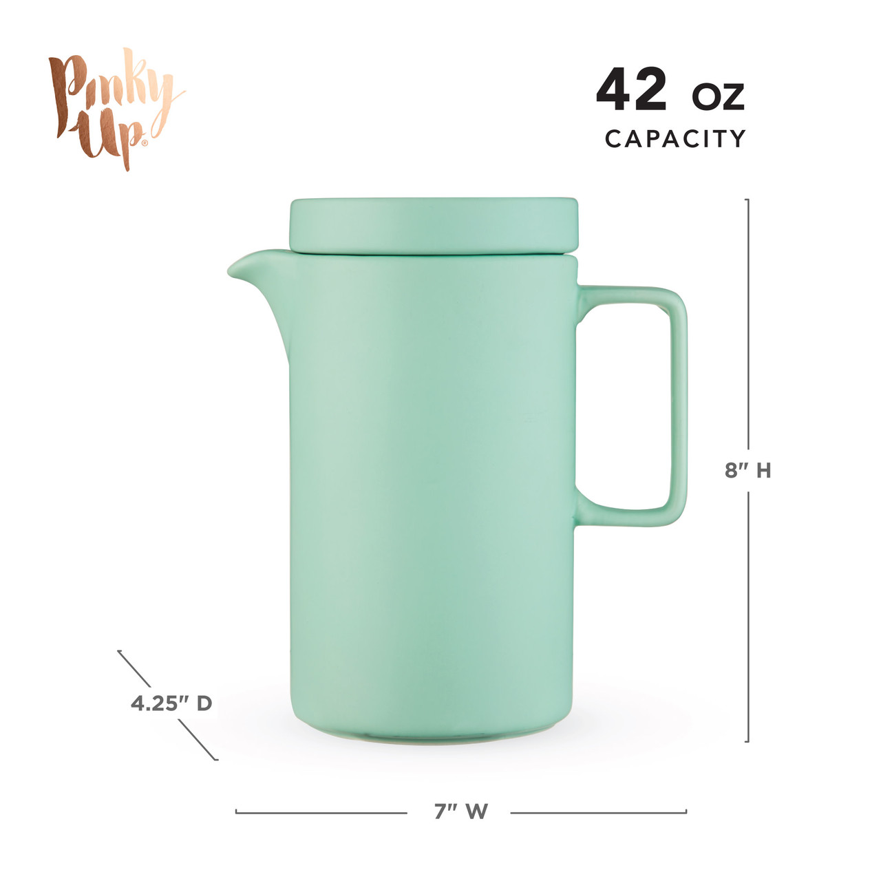 Jona Matte Finish Teapot in Mint by Pinky Up