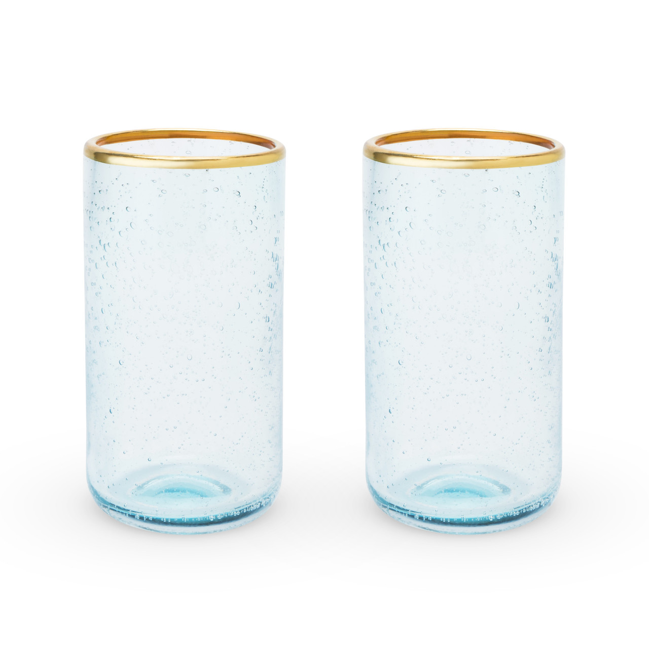 Aqua Bubble Glass Tumbler Set by Twine®