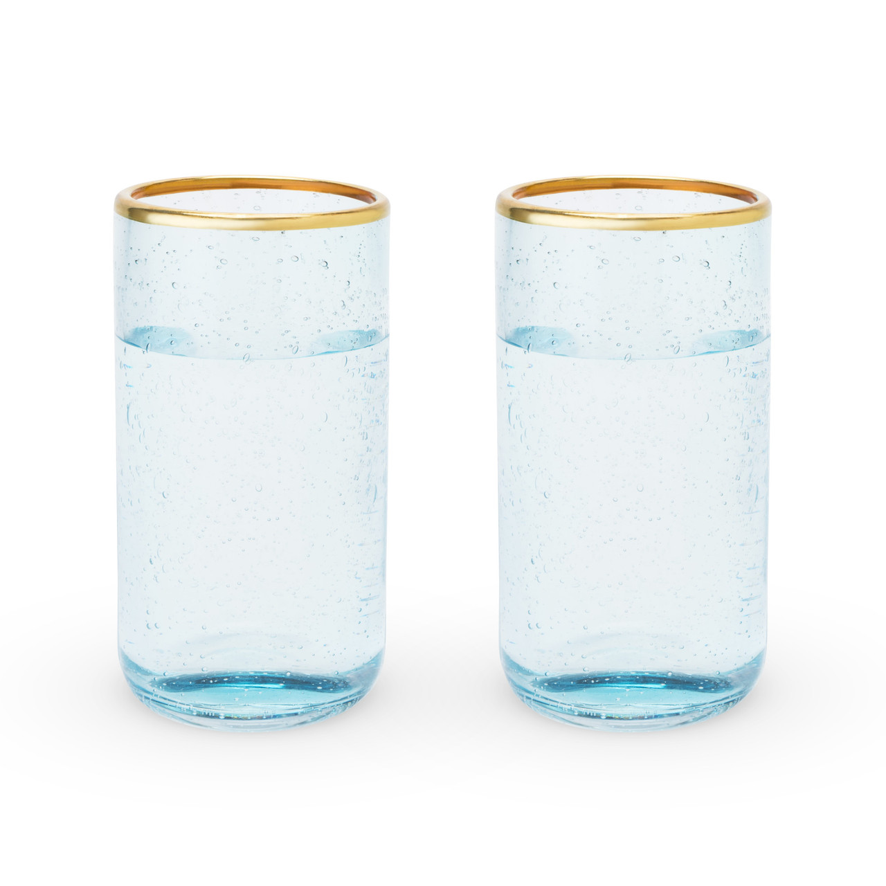 Aqua Bubble Glass Tumbler Set by Twine®