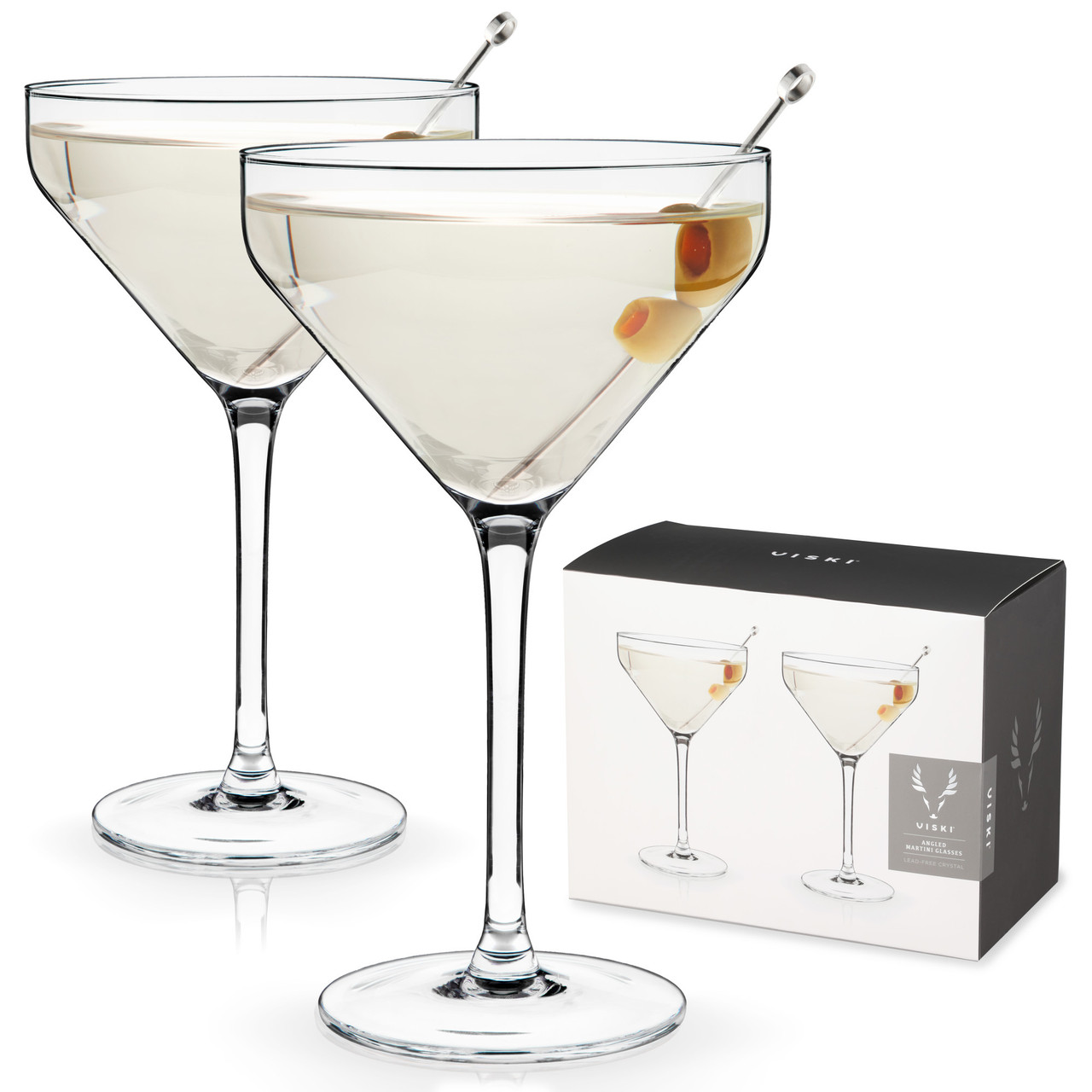 Angled Martini Glasses by Viski