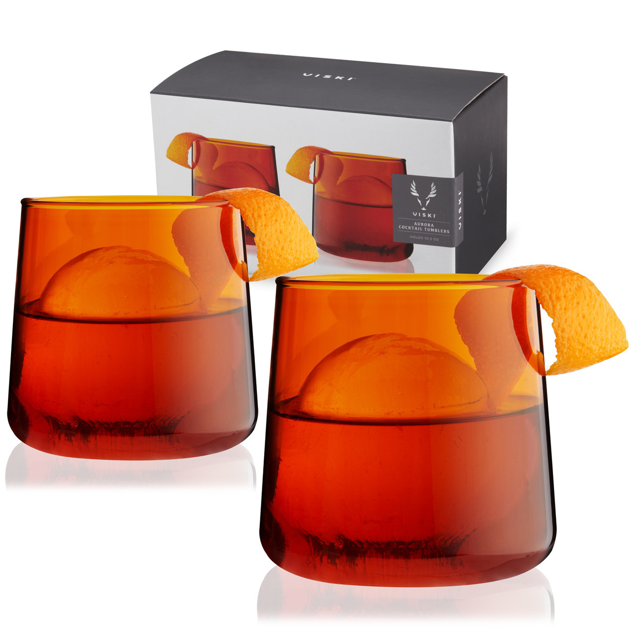 Amber Aurora Cocktail Tumblers (set of 2)