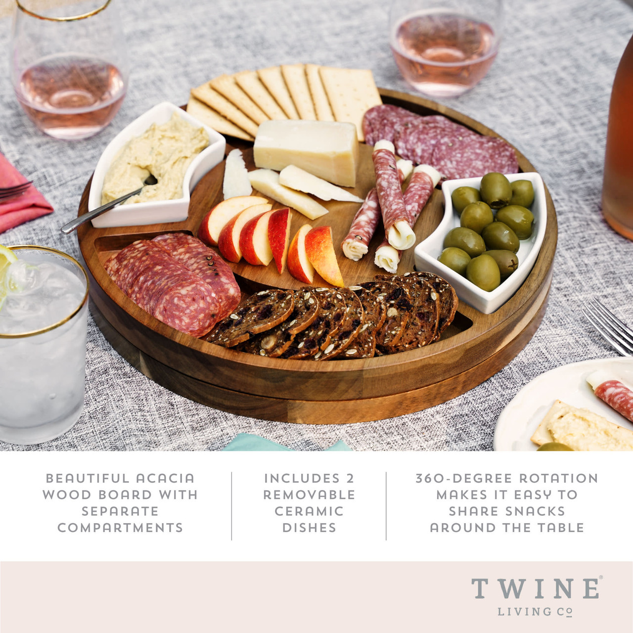 Rotating Charcuterie Board by Twine Living®