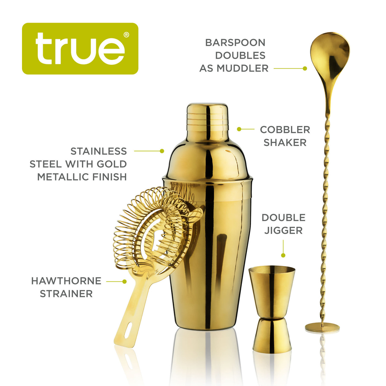 Gold Barware Set by True