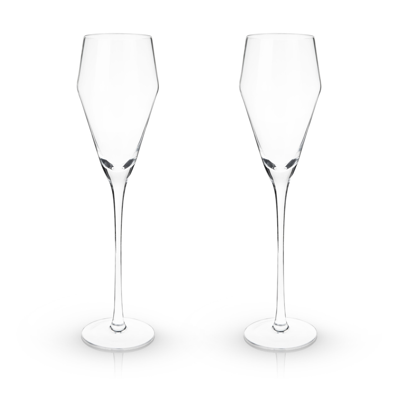Angled Crystal Prosecco Glasses by Viski®