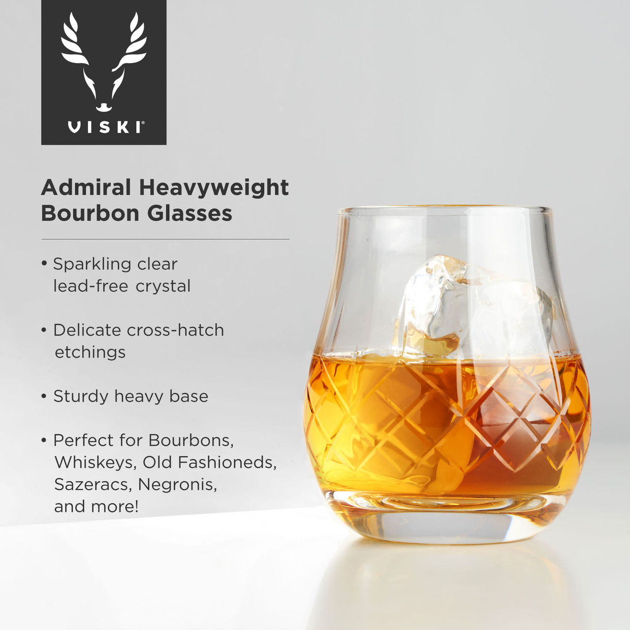 Admiral Heavyweight Bourbon Glasses by Viski