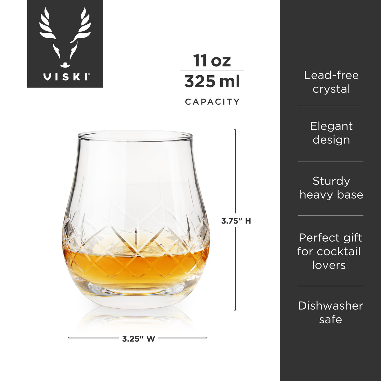 Admiral Heavyweight Bourbon Glasses by Viski