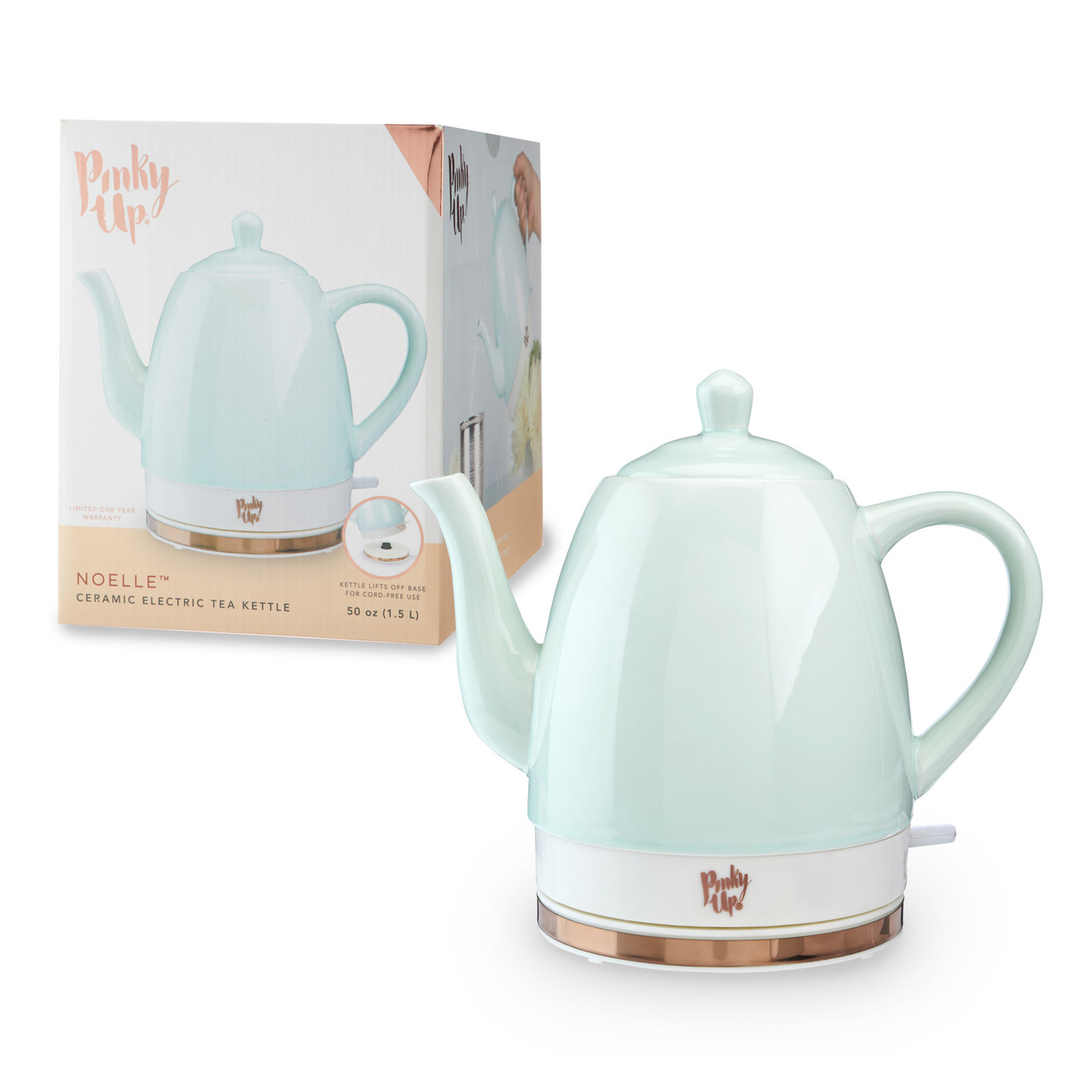 Noelle Ceramic Electric Tea Kettle by Pinky Up®