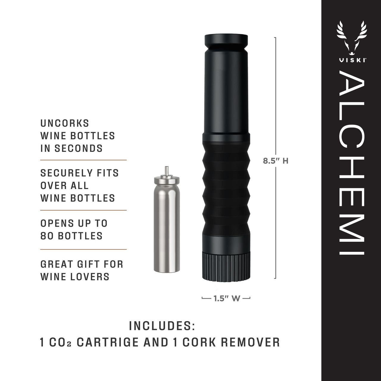 Alchemi CO2 Cork Remover by Viski