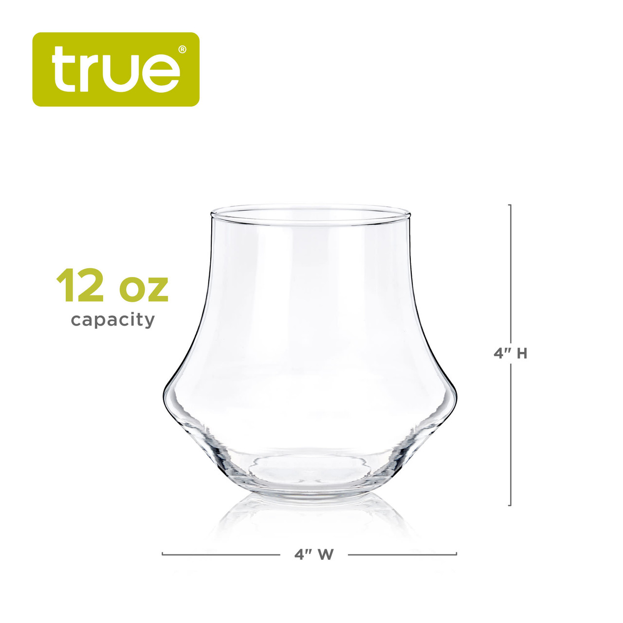 Whiskey Glasses, Set of 4 by True