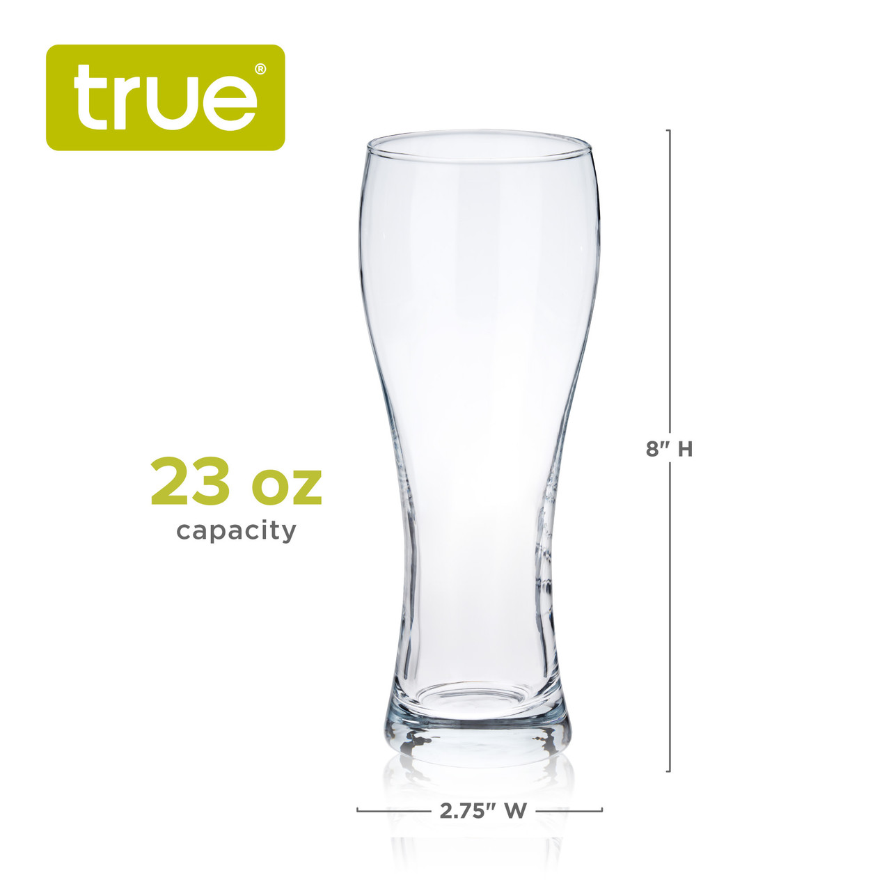 Wheat Beer Glasses, Set of 4 by True