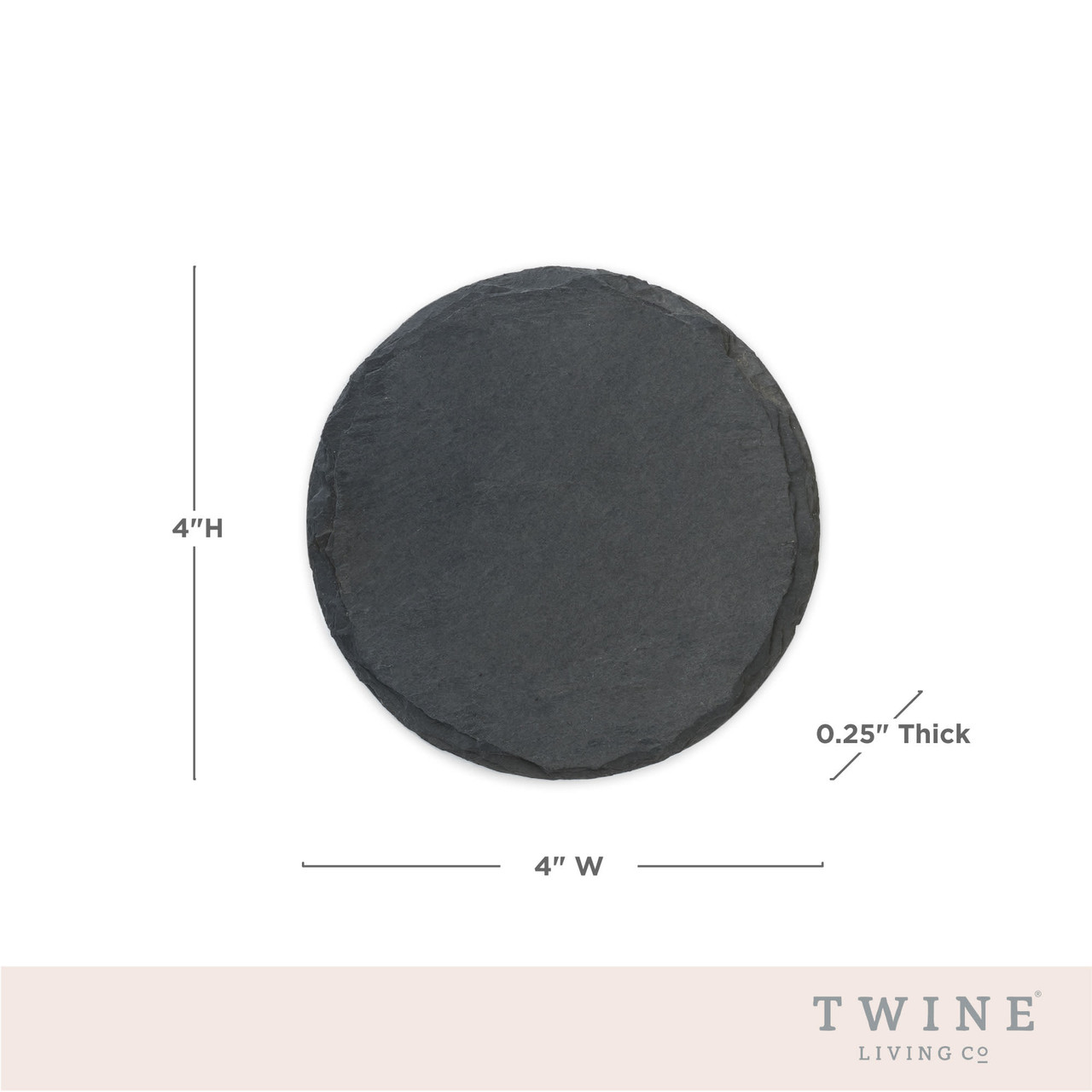 Circle Slate Coasters by Twine®