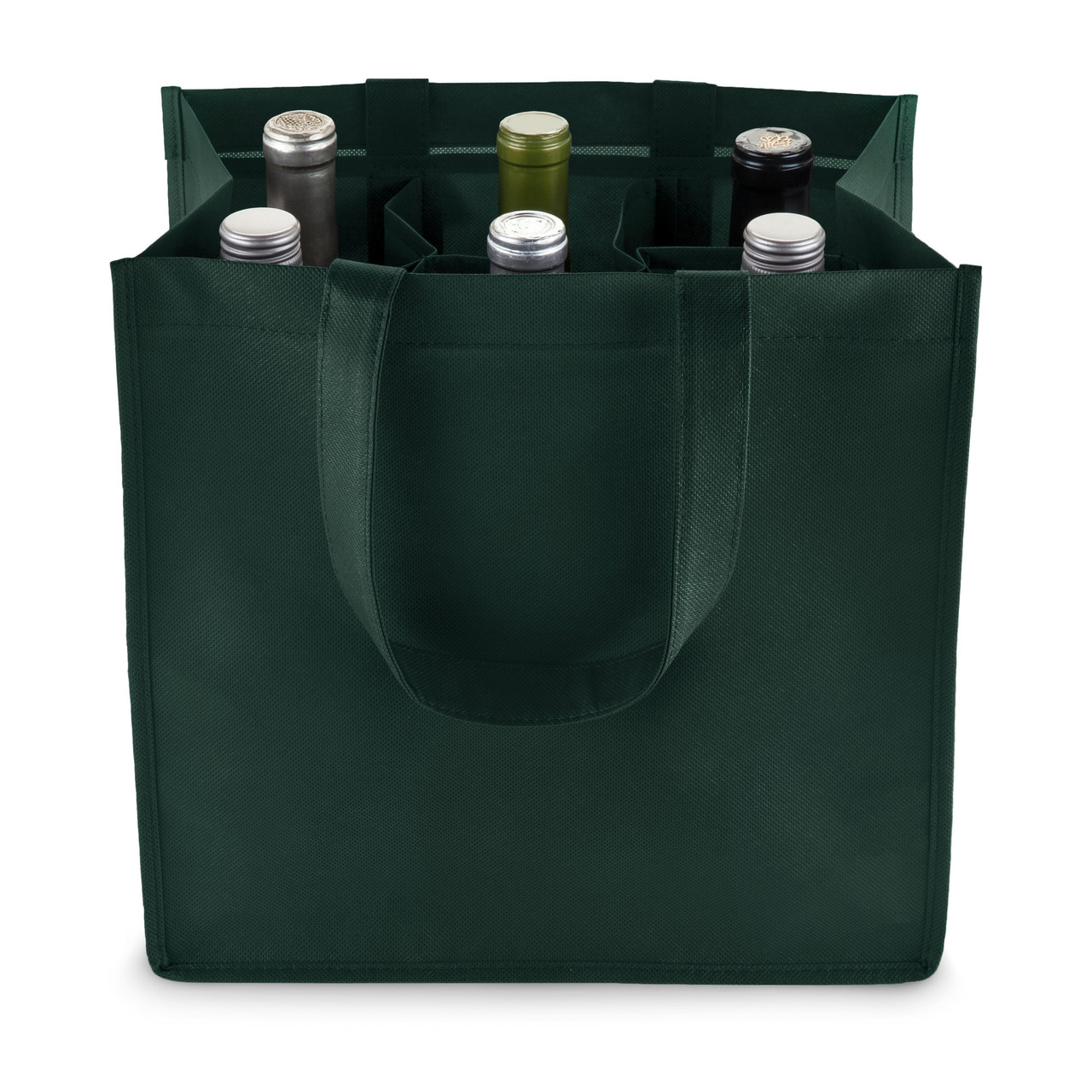 6-Bottle Non-Woven Tote - Green