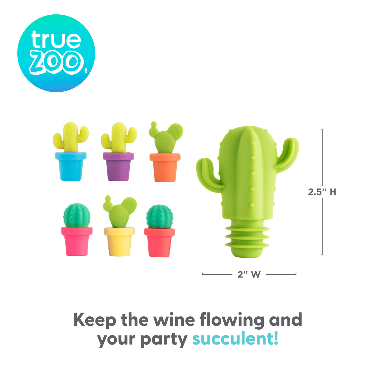 Cactus Stopper and Charm Set by TrueZoo