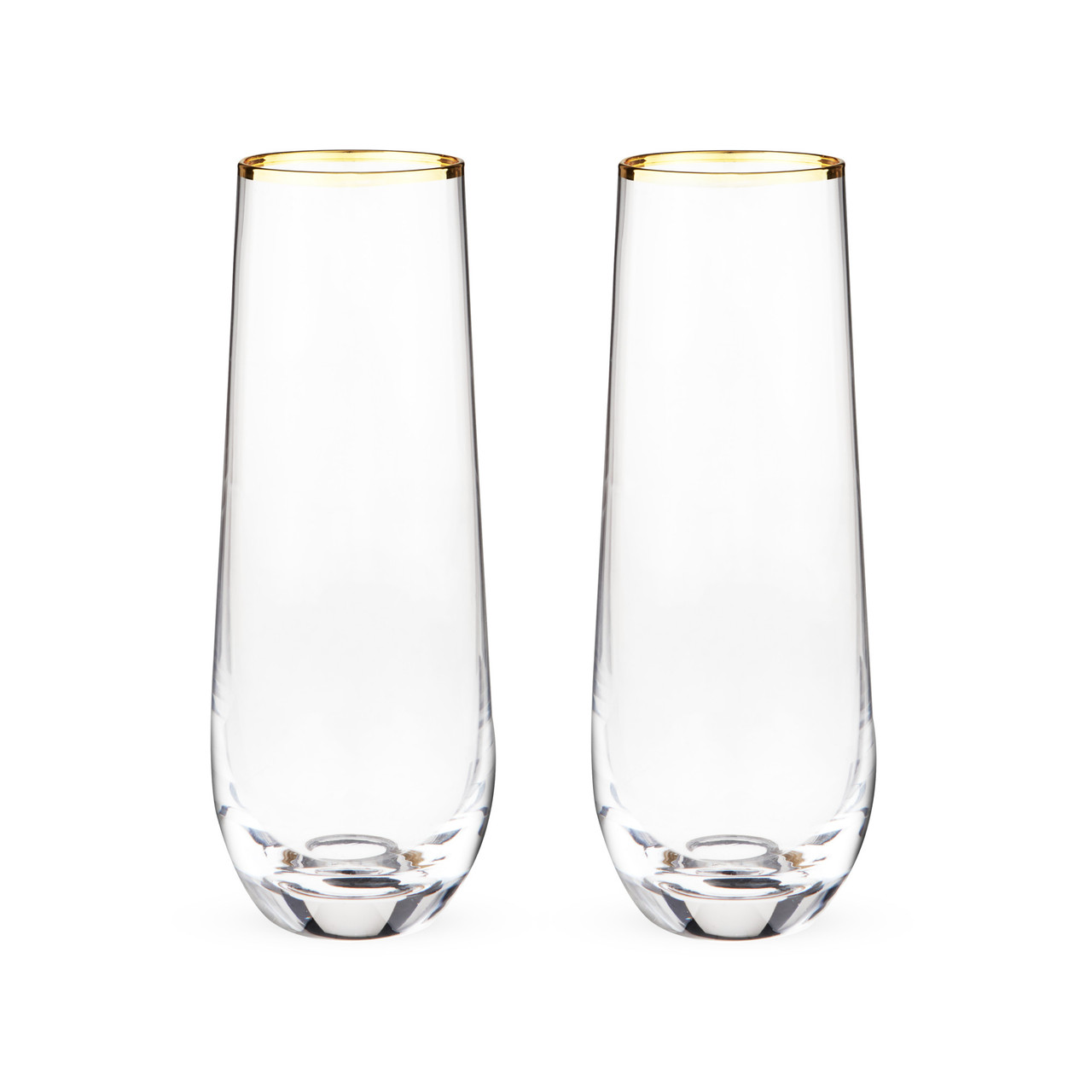 Gilded Stemless Champagne Flute Set by Twine