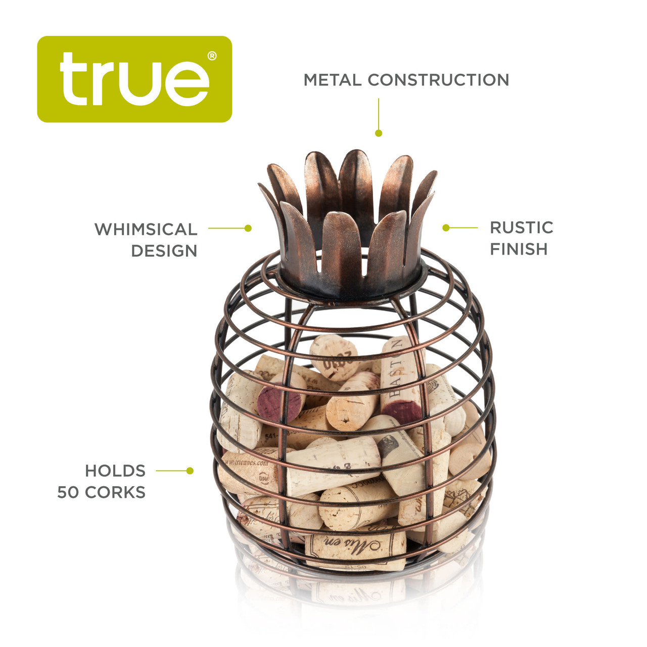 Juicy Pineapple Cork Holder by True