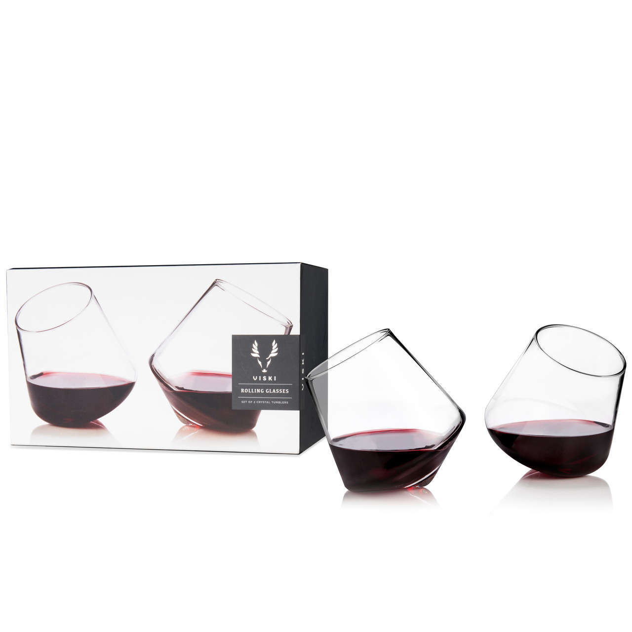 Rolling Crystal Wine Glasses by Viski®