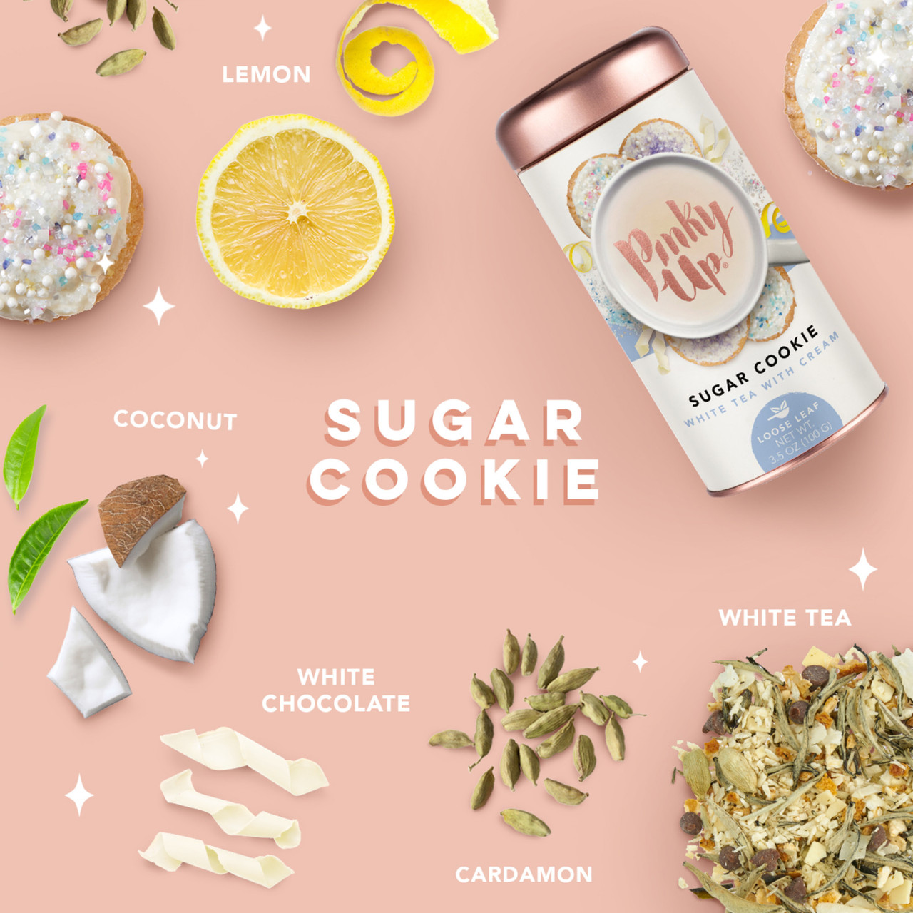 Sugar Cookie Loose Leaf Tea Tins by Pinky Up