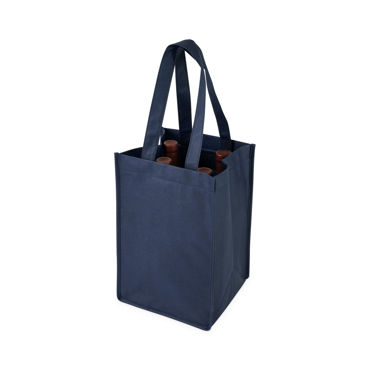 4 Bottle Non Woven Tote in Blue by True