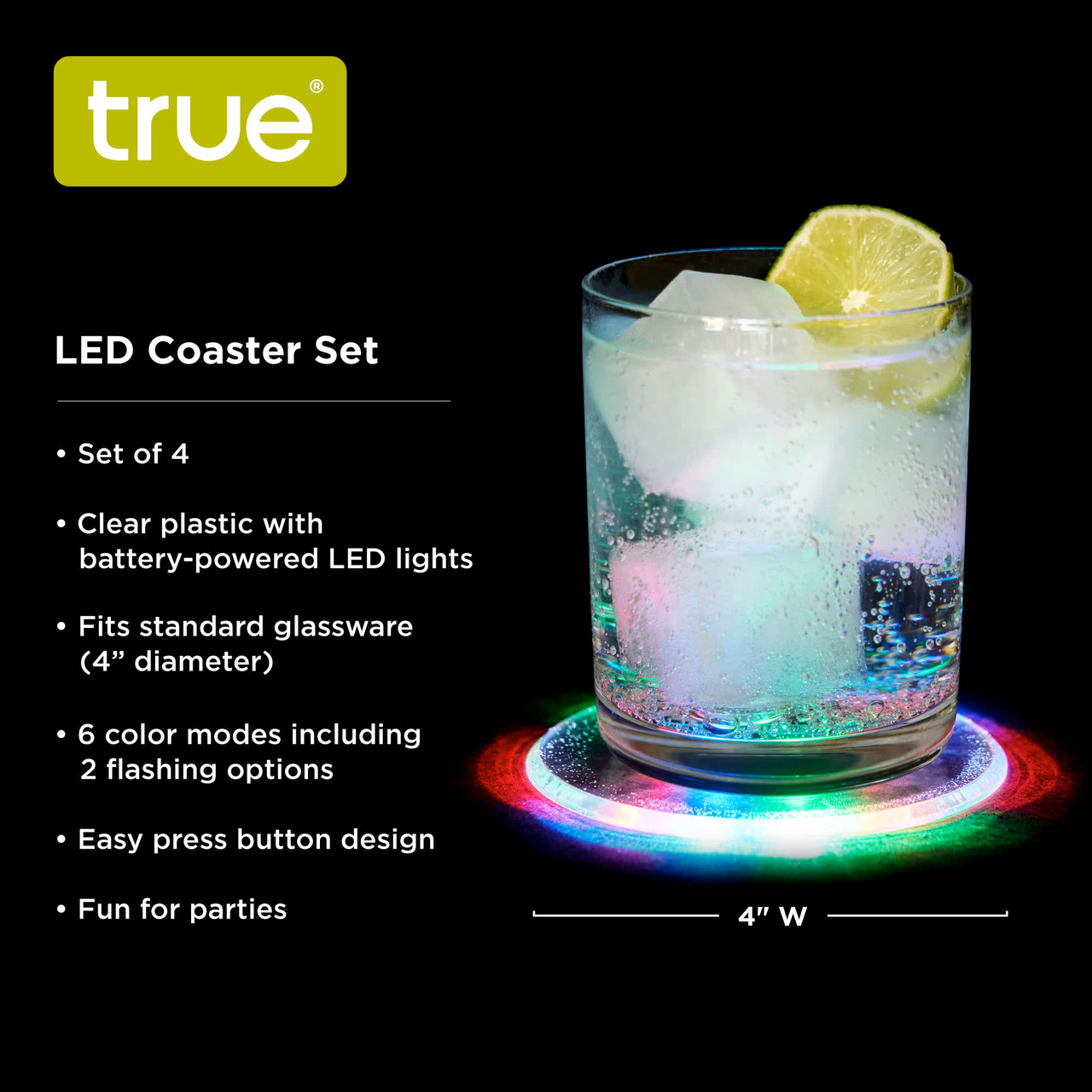 LED Coaster Set by True