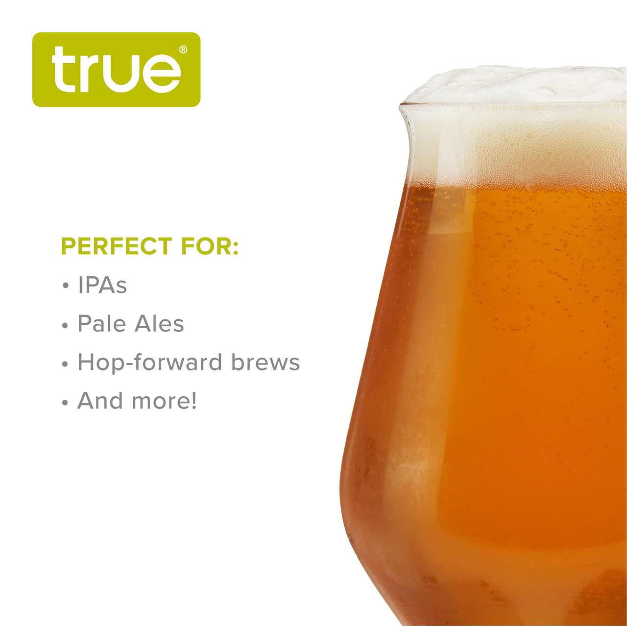 IPA Beer Glasses, Set of 4 by True