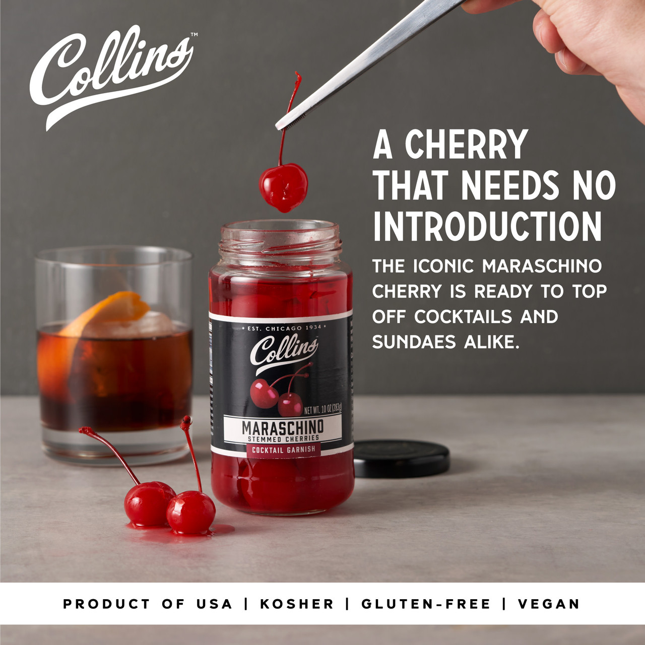 10 oz. Stemmed Cocktail Cherries