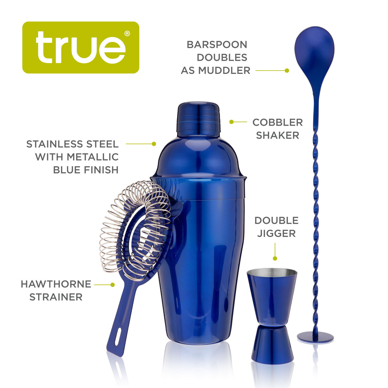 Blue Barware Set