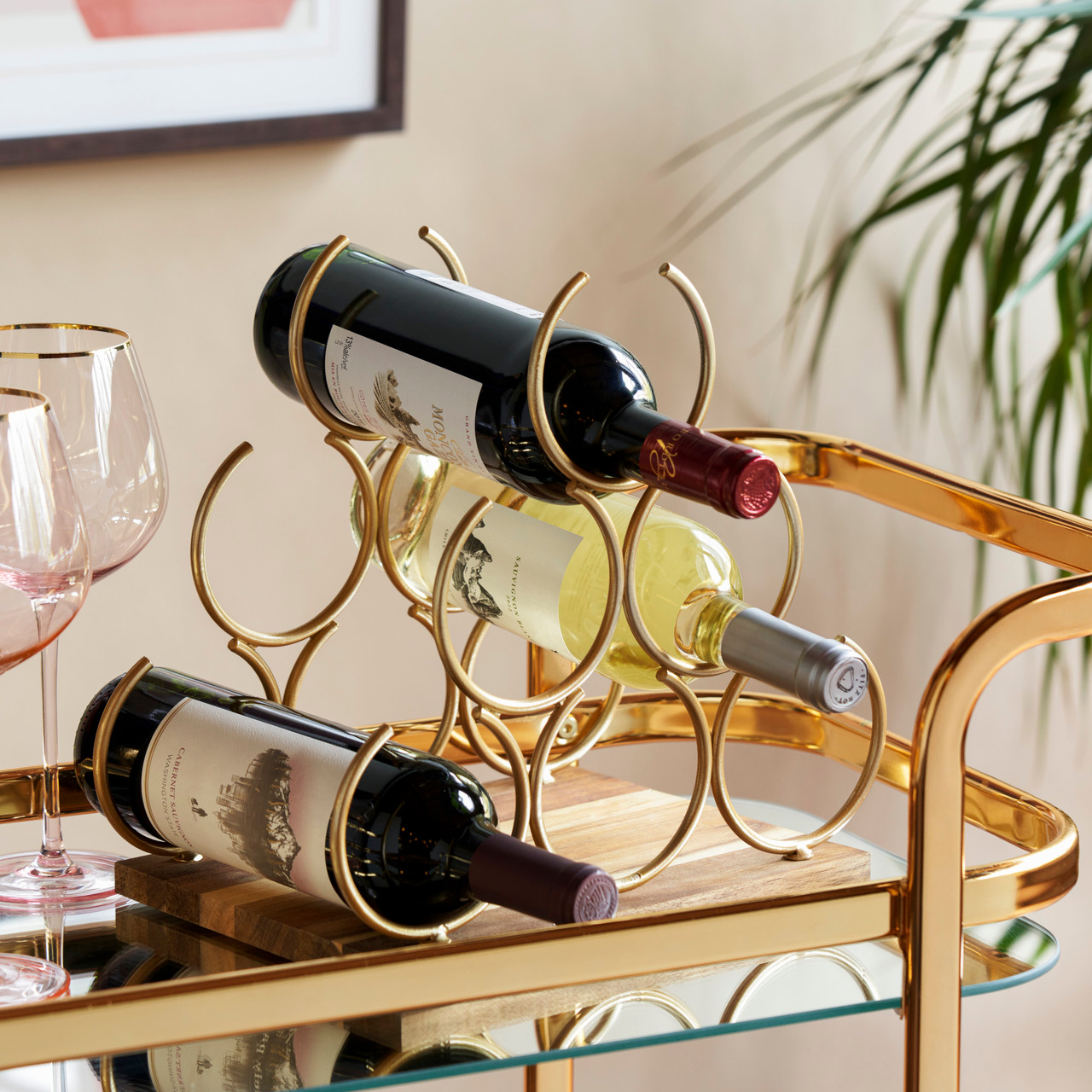 Pyramid 6 Bottle Wine Rack by Twine