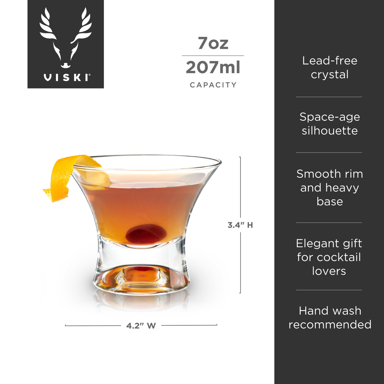 Crystal Manhattan Glasses by Viski®