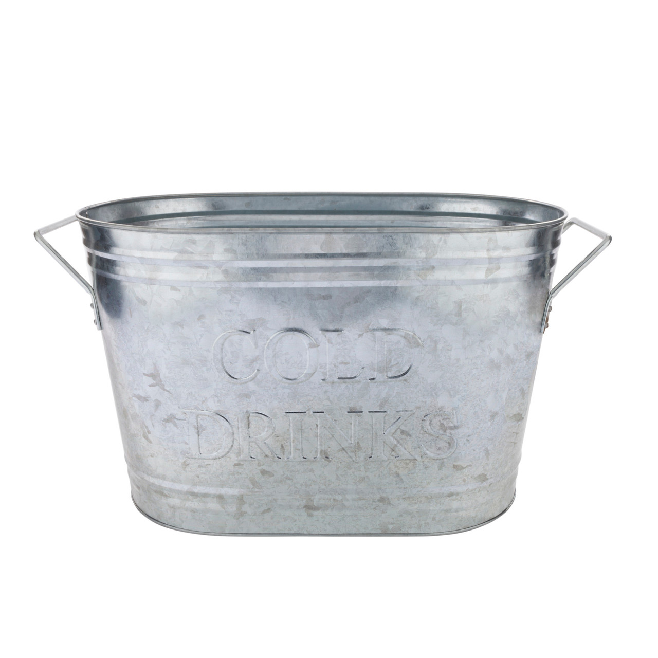 Cold Drinks Galvanized Metal Tub by Twine®