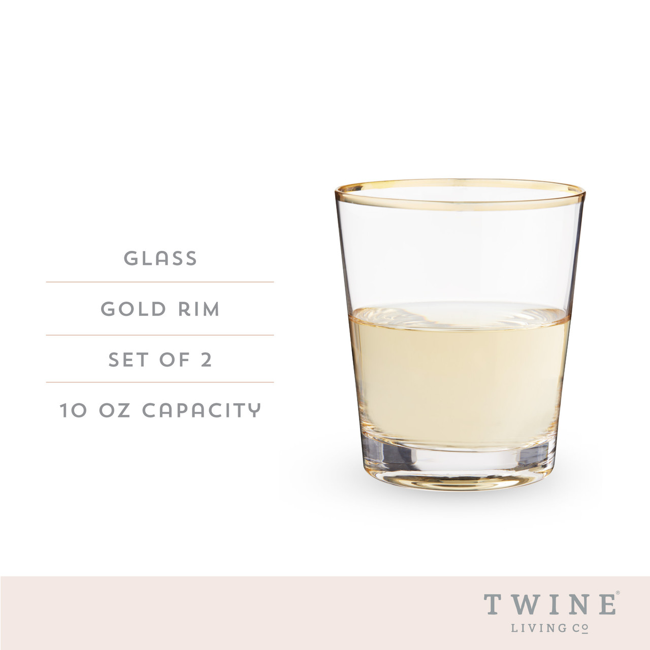 Gilded Glass Tumbler Set by Twine