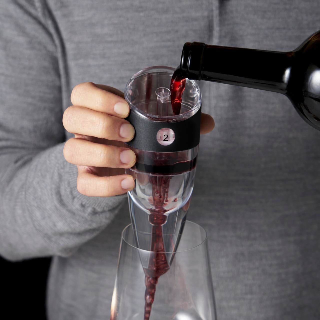 Alchemi Adjustable Aerating Wine Pourer by Viski