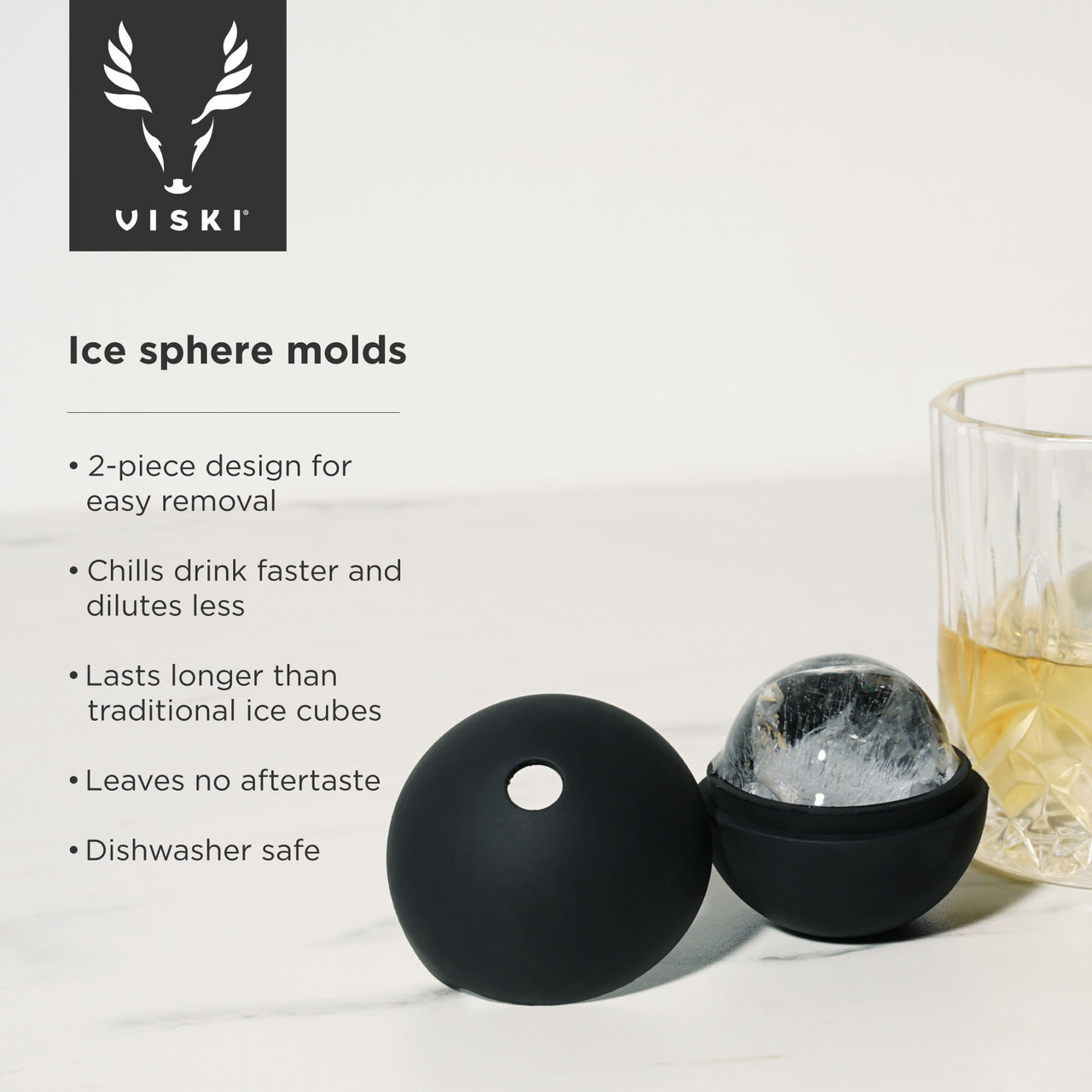 Liquor Glass and Ice Sphere Box Set by Viski