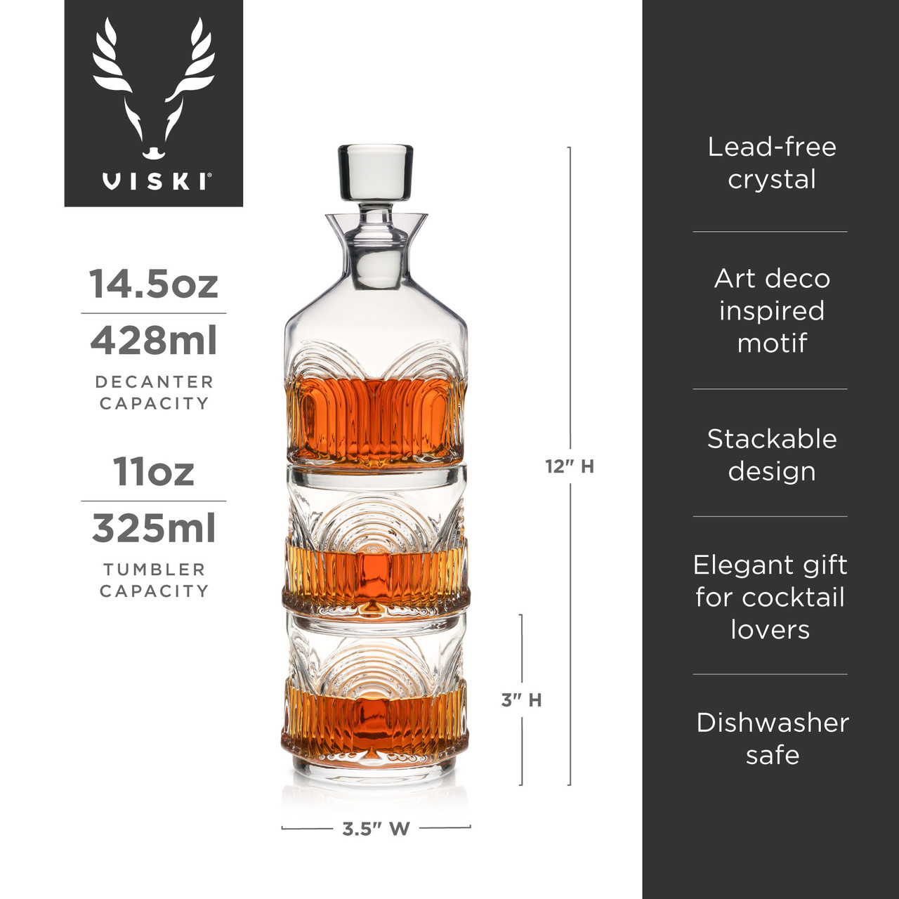 Beau Stacking Decanter Set by Viski