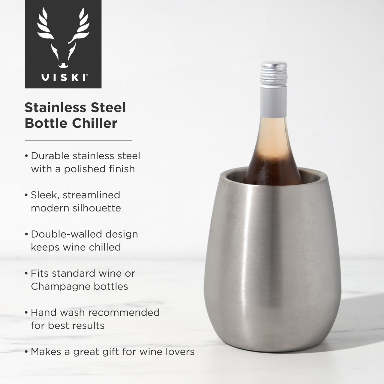 Stainless Steel Bottle Chiller by Viski®