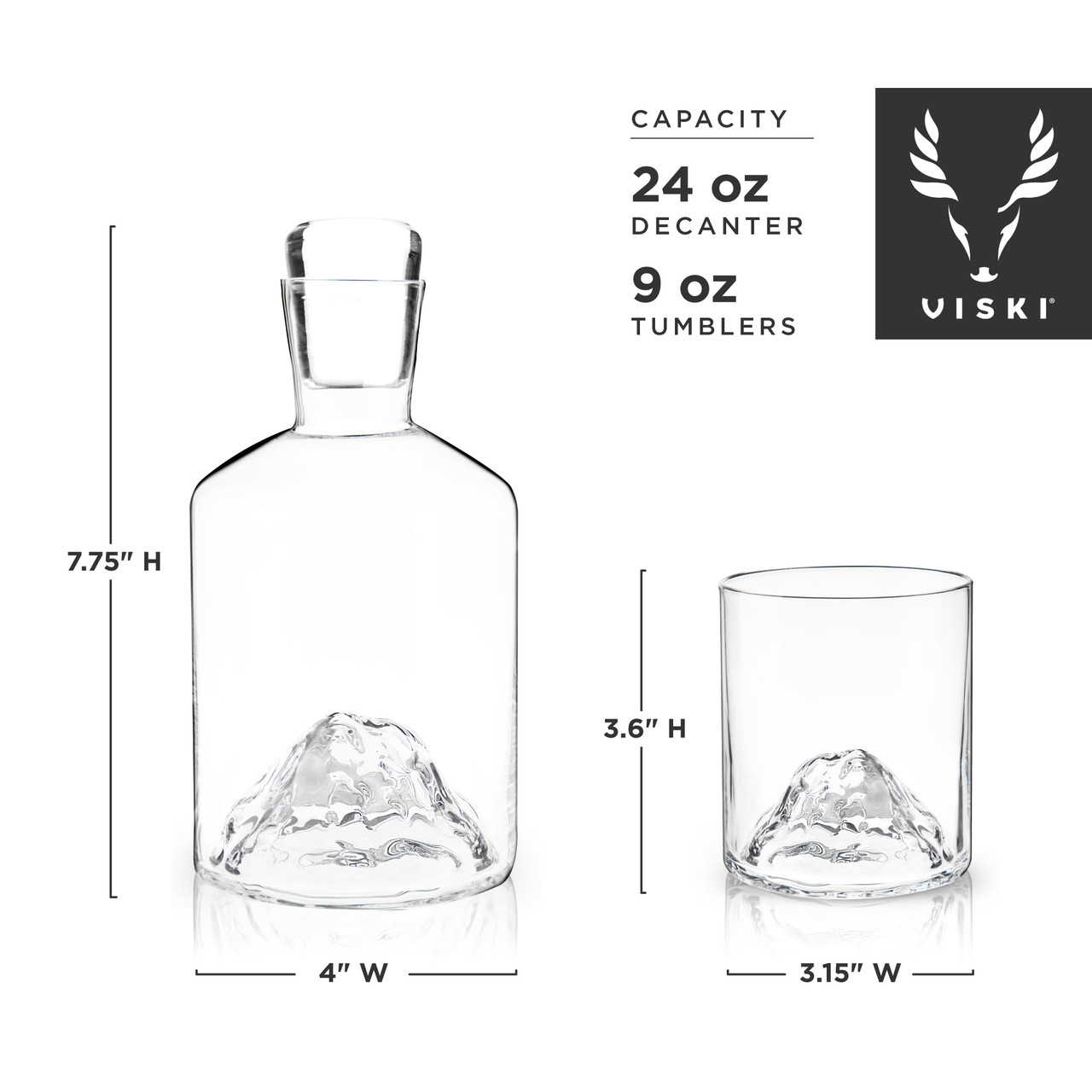 Mountain Decanter and Tumblers by Viski