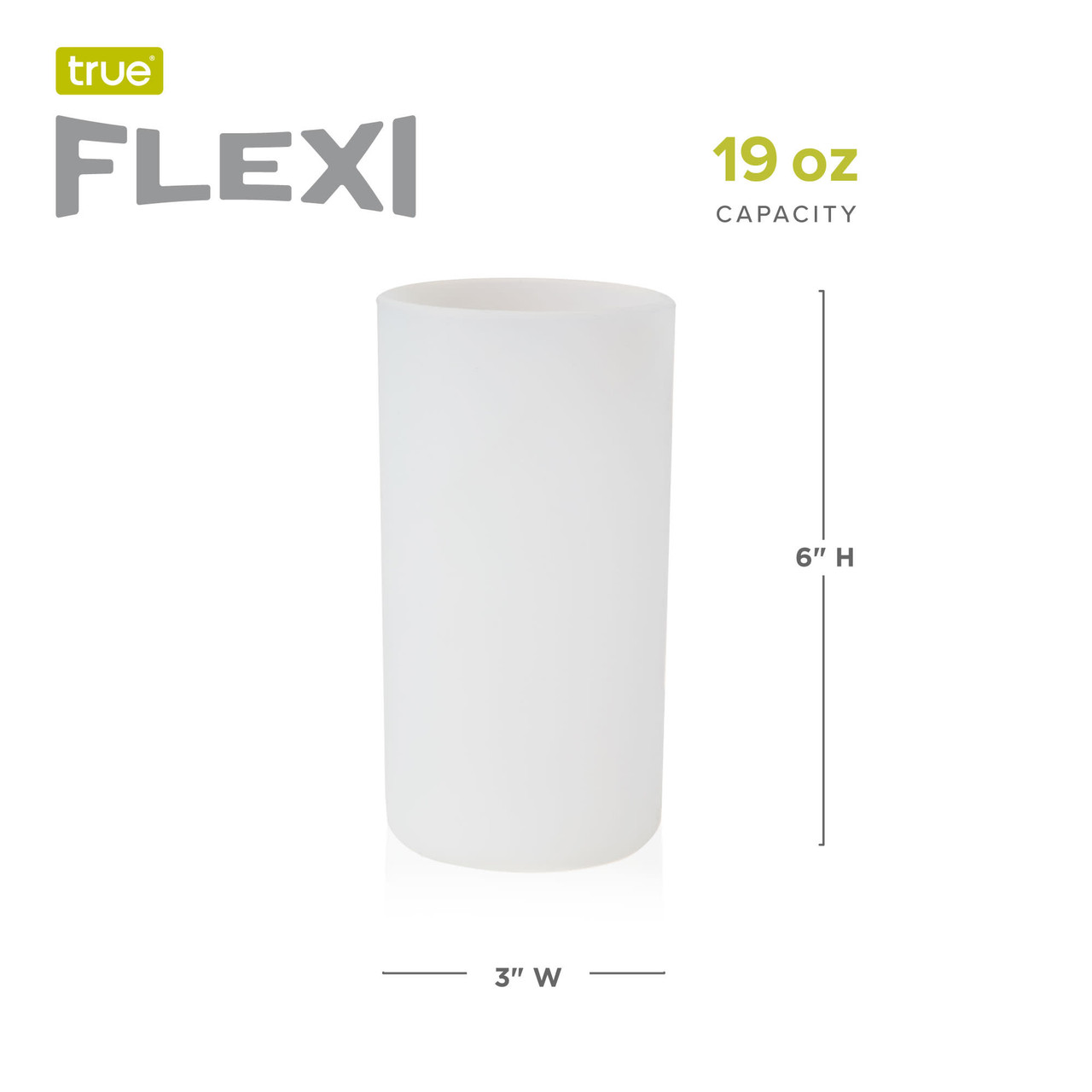 Flexi Clear Silicone Highball Tumblers by True