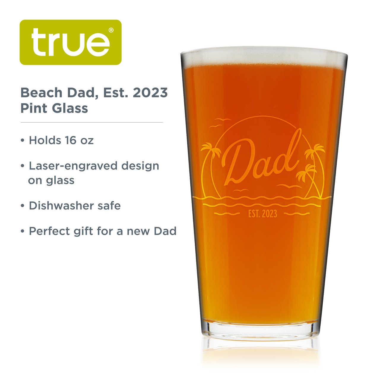 Beach Dad, Est. 2023 Pint Glass