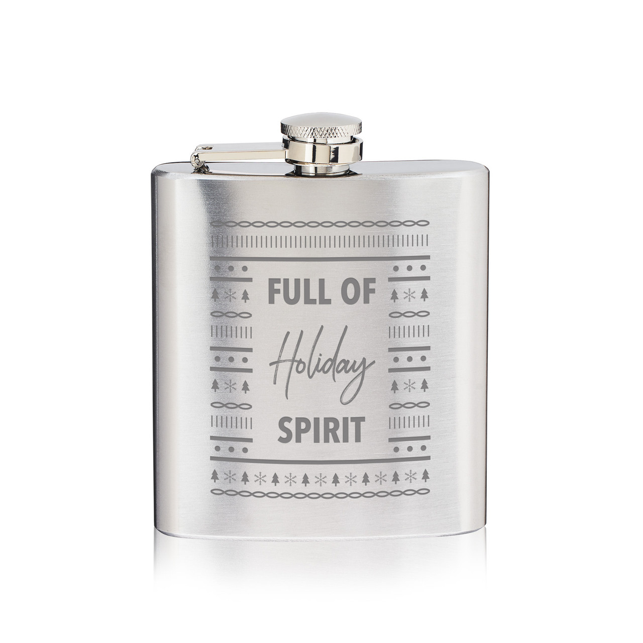 Full of Holiday Spirit Stainless Steel Flask