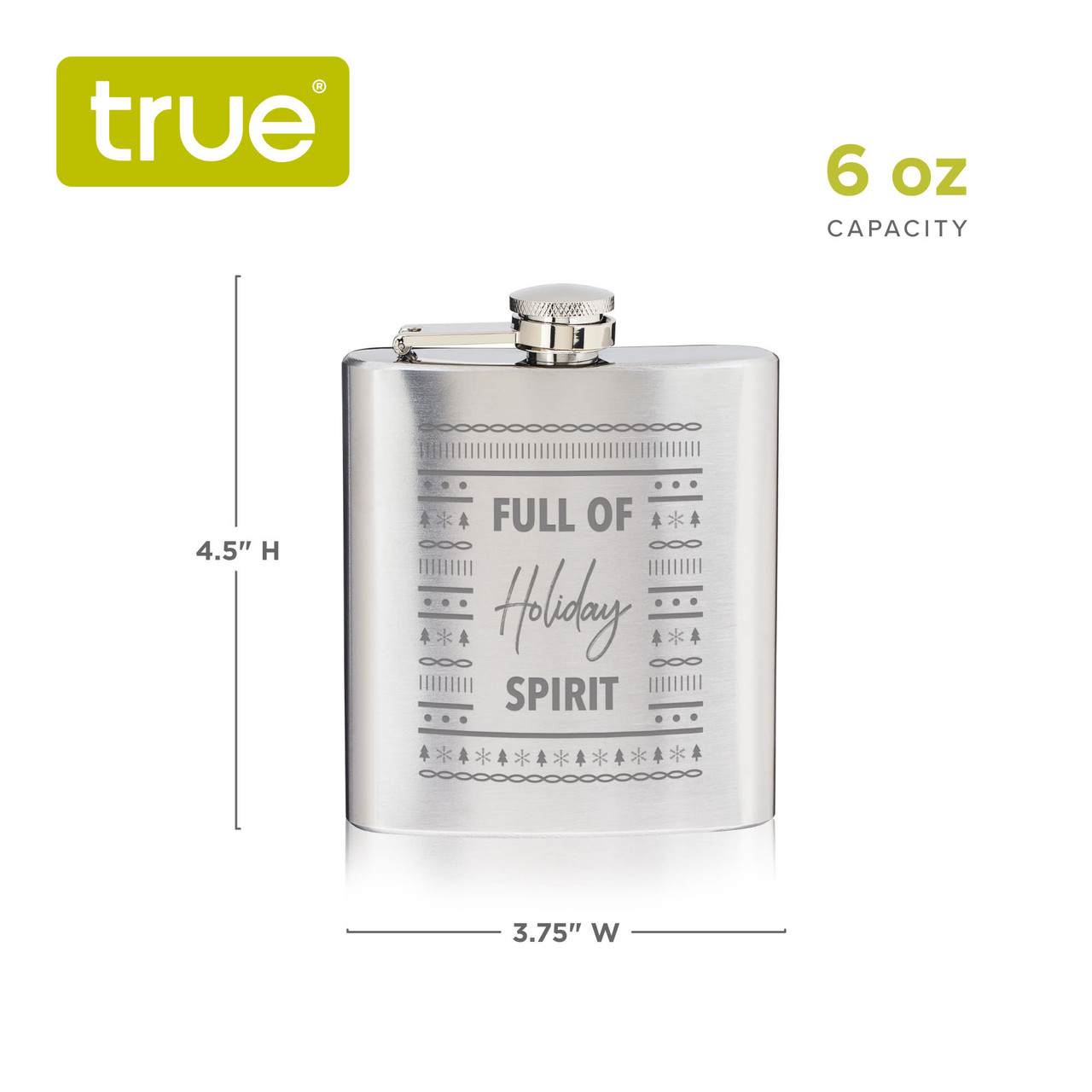 Full of Holiday Spirit Stainless Steel Flask