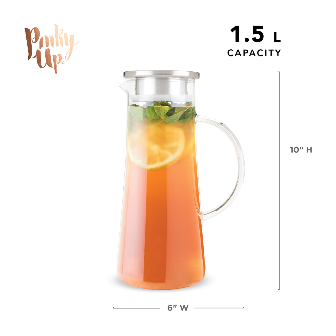 Charlie Glass Iced Tea Carafe by Pinky Up