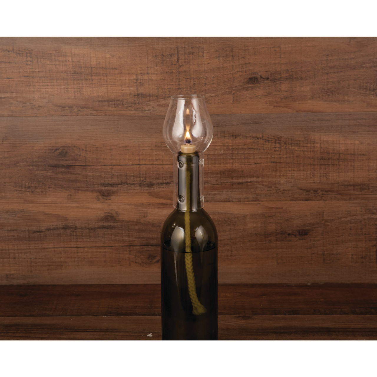 Glass Hurricane Bottle Lamp by Twine®