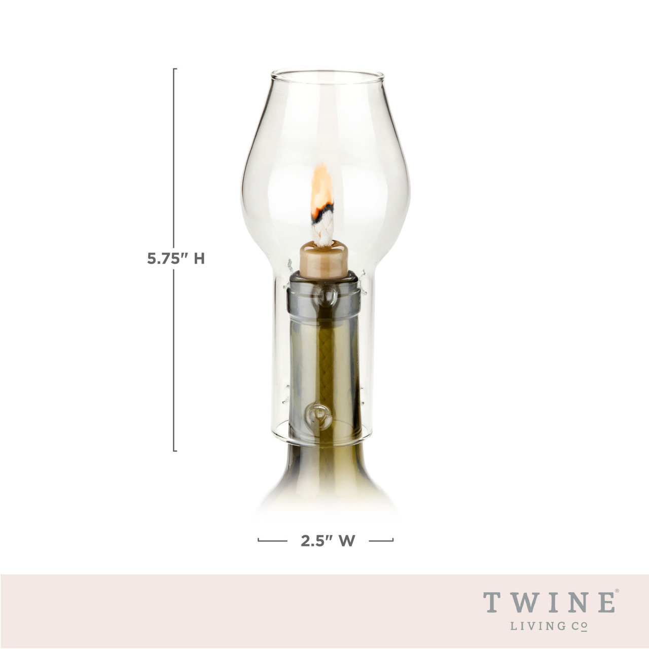 Glass Hurricane Bottle Lamp by Twine®