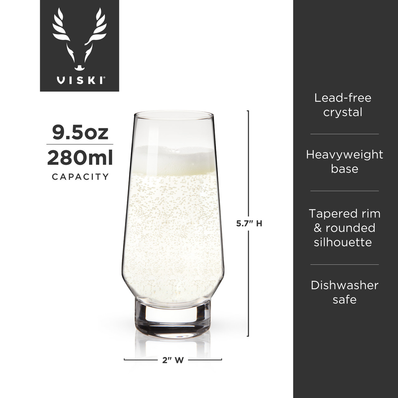 Weighted Stemless Champagne Flutes by Viski
