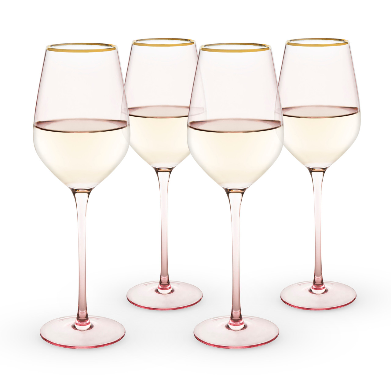 Rose 14 oz. Crystal White Wine Glass Set of 4 by Twine®