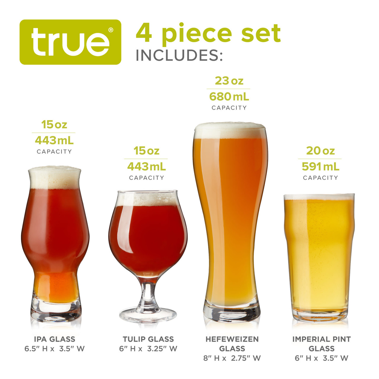 Beer Tasting Kit Set of 4 by True