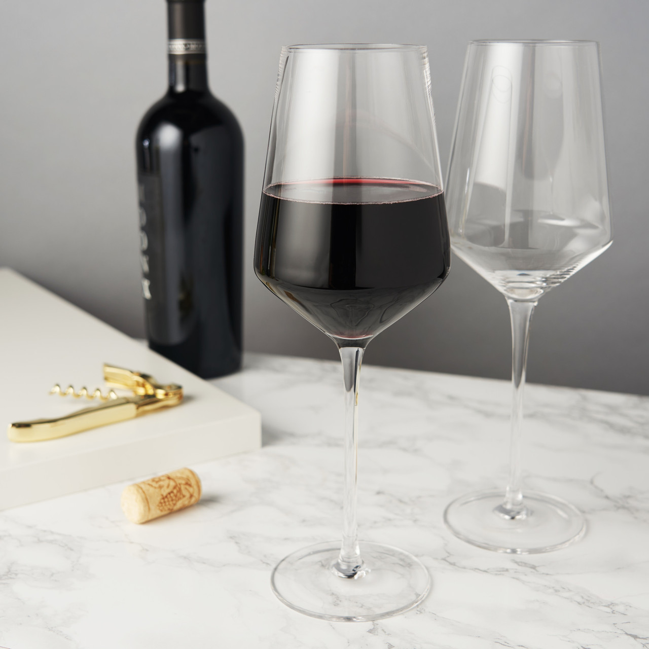 Angled Crystal Bordeaux Glasses by Viski®