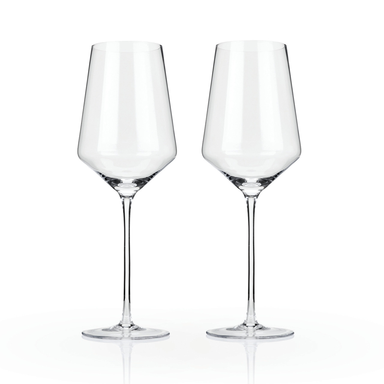 Angled Crystal Bordeaux Glasses by Viski®