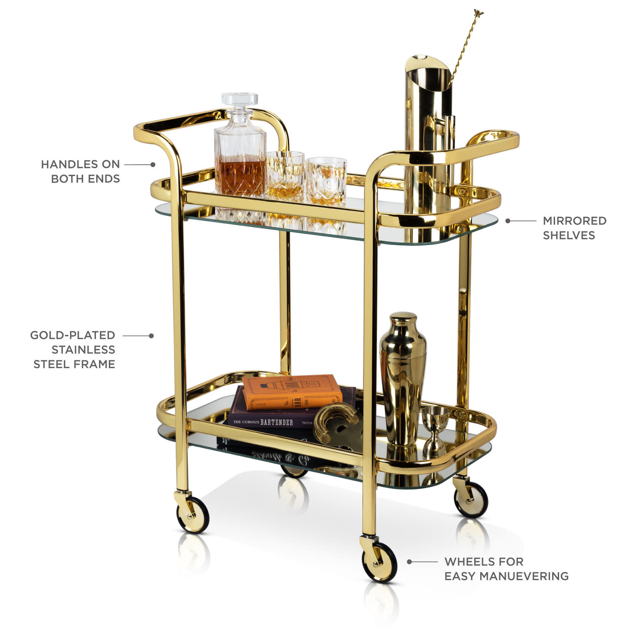 Gold Bar Cart by Viski®